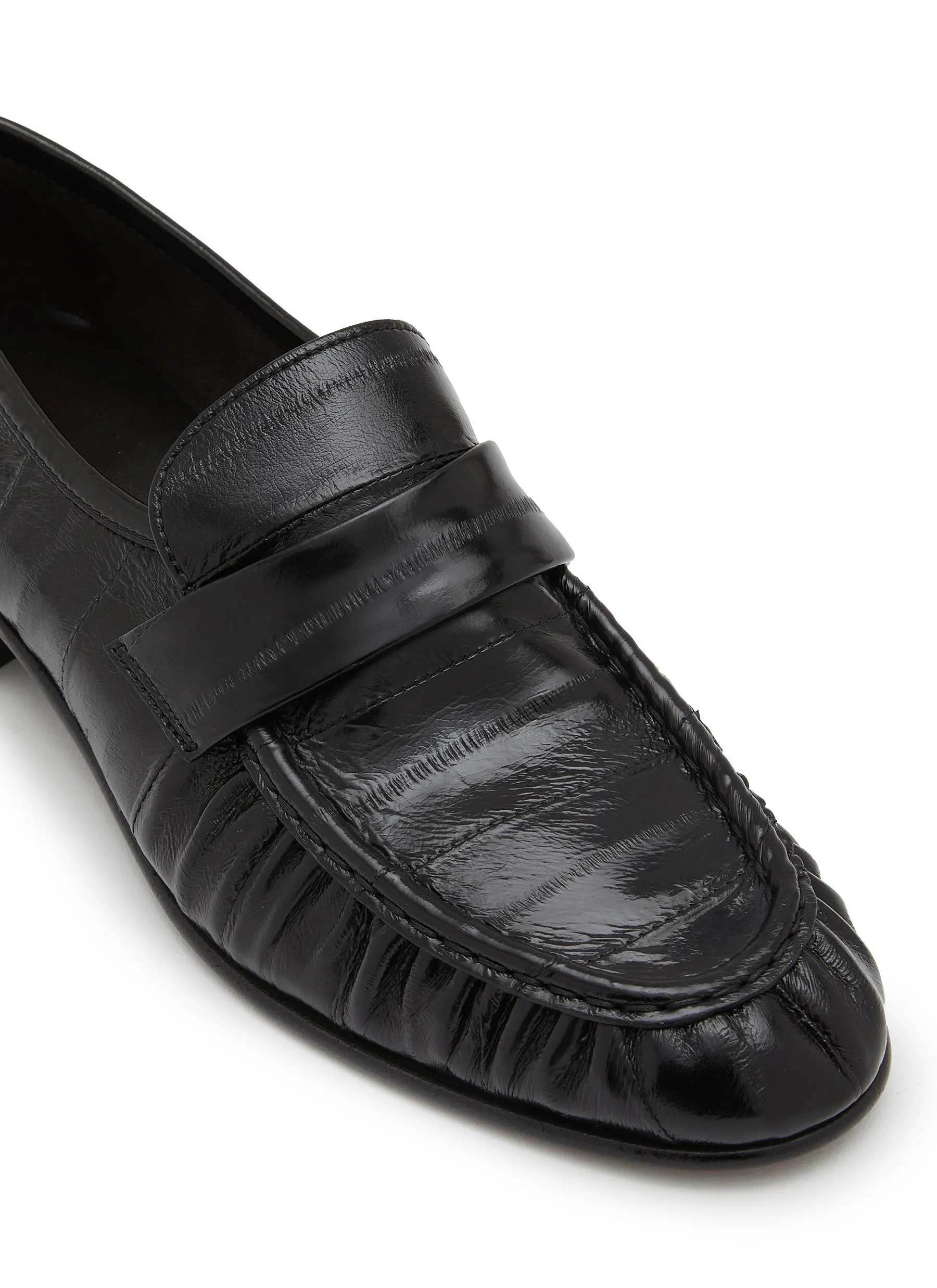 -----------THE ROW ---- ------------BLACK ----Eel Leather Loafer --