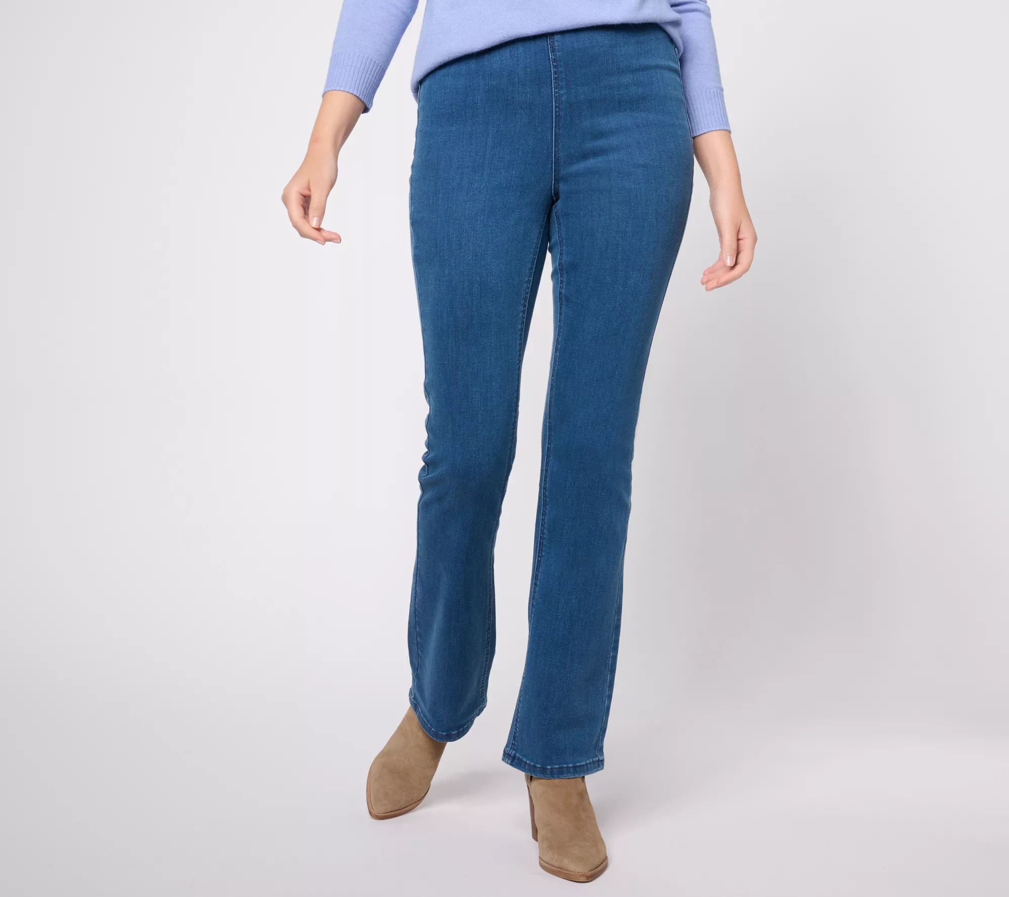 "As Is" Denim & Co. Signature Perfect Flex Regular Pull-On Jeans