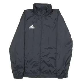 ADIDAS Mens Rain Jacket Black Nylon Hooded M