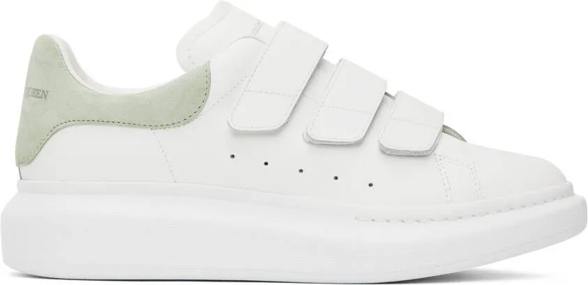 Alexander McQueen White & Green Oversized Sneakers