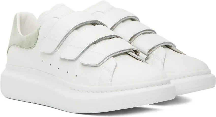 Alexander McQueen White & Green Oversized Sneakers