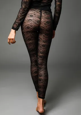 Andine OLIVETTA Stretch Lace Leggings in Black 