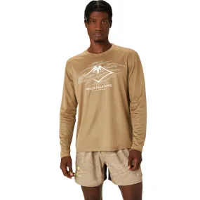 Asics Men's Fujitrail Logo Ls Top Pepper/Feather Grey/Oatmeal | Buy Asics Men's Fujitrail Logo Ls Top Pepper/Feather G