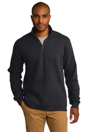 B2B1 F295 Port Authority Slub Fleece 1/4-Zip Pullover