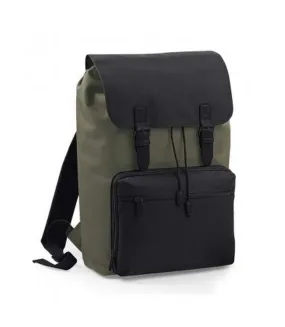 BagBase Vintage Laptop Backpack (Olive Green/Black) (One Size) - UTPC3230