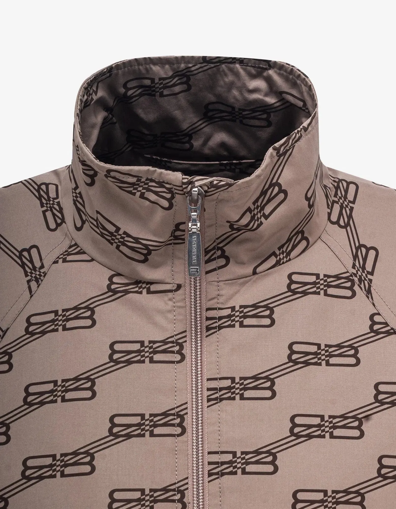 Balenciaga Beige All-Over BB Monogram Tracksuit Jacket