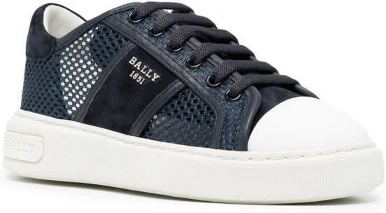 Bally mesh-panel low-top sneakers Blue