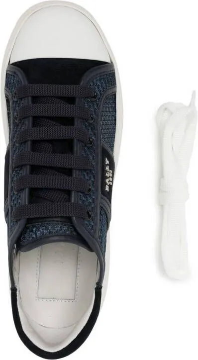 Bally mesh-panel low-top sneakers Blue