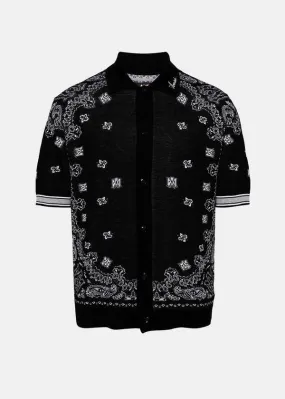 Bandana Polo Shirt - Black