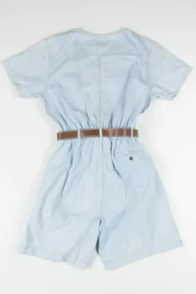 Belted Denim Romper