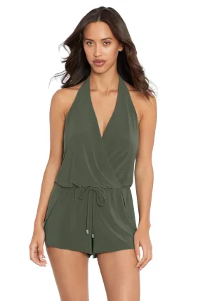 Bianca Surplice Swim Romper