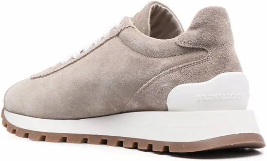 Brunello Cucinelli low-top suede sneakers Neutrals