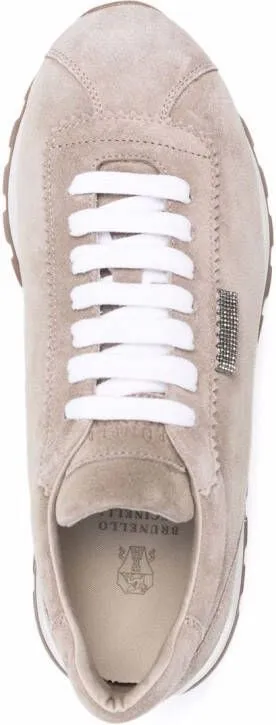 Brunello Cucinelli low-top suede sneakers Neutrals