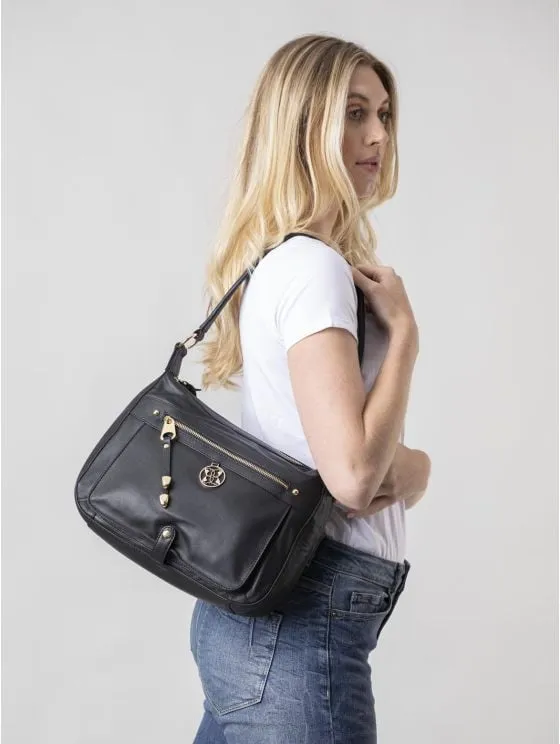 Cartmel II Leather Shoulder Bag in Black