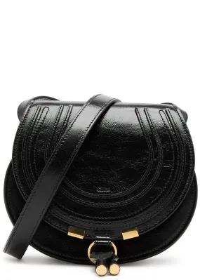 CHLOE Marcie small glossed leather saddle bag -                         -                     -                