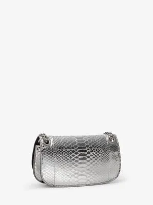 Christie Mini Metallic Python Embossed Leather Envelope Bag