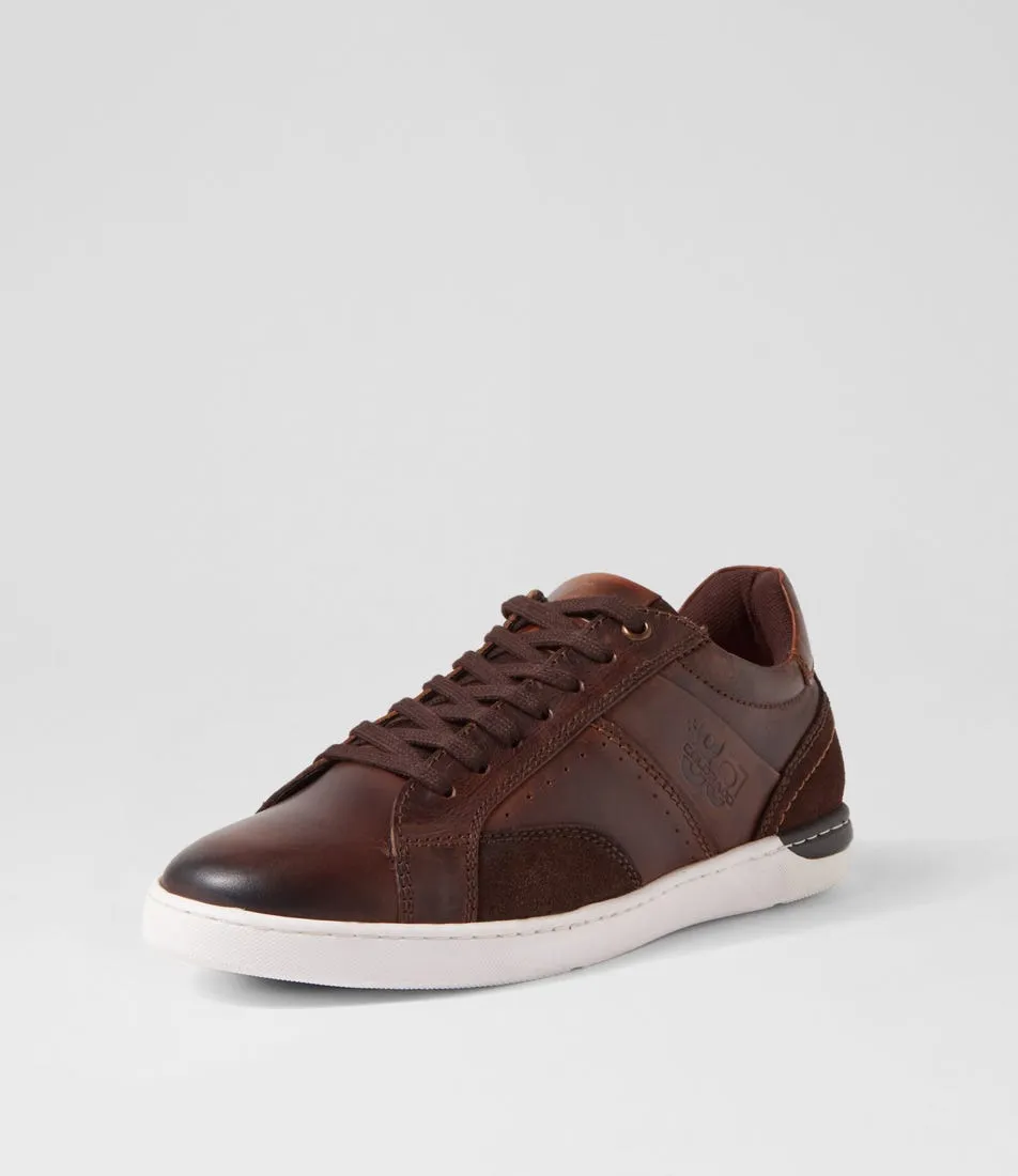 COLORADO Summer Chocolate Pull Up Leather Sneakers