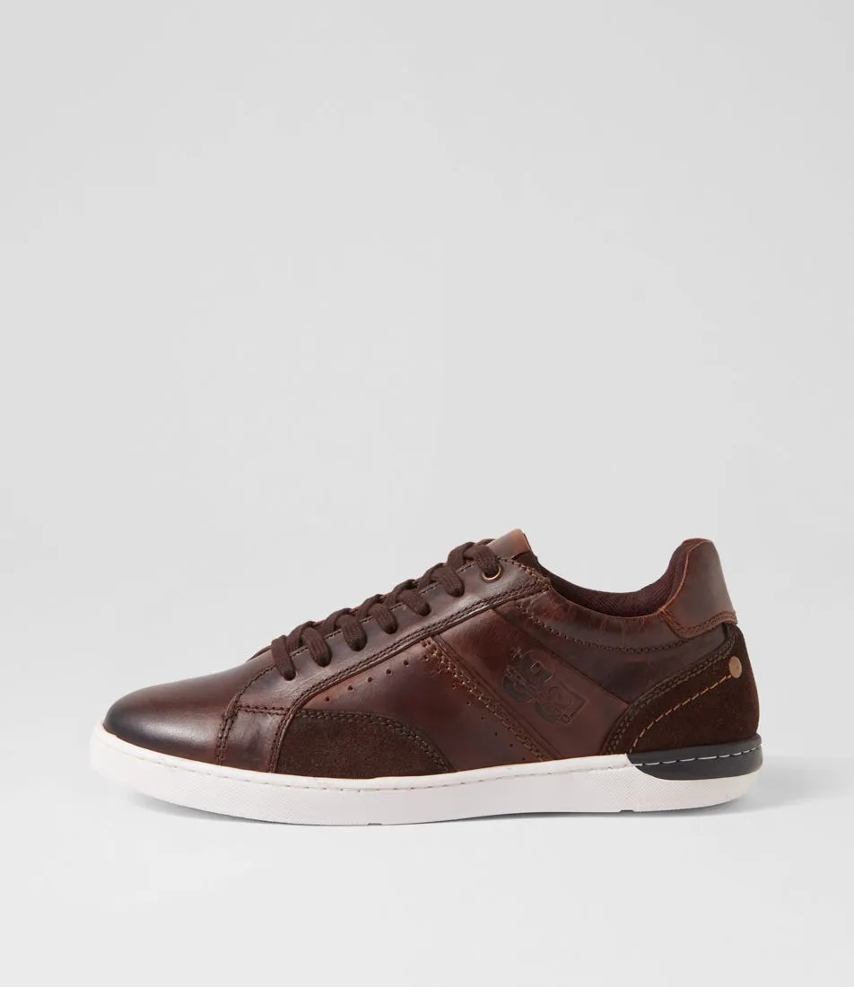 COLORADO Summer Chocolate Pull Up Leather Sneakers