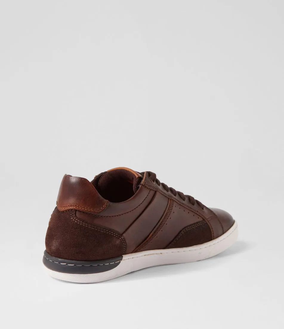 COLORADO Summer Chocolate Pull Up Leather Sneakers