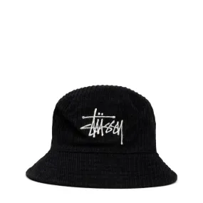 CORDUROY BIG BASIC BUCKET HAT Black | Bodega