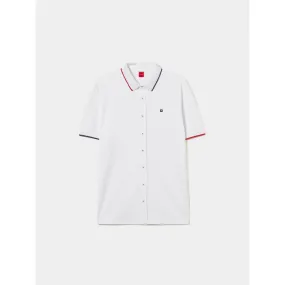 Cotton polo shirt with stripes