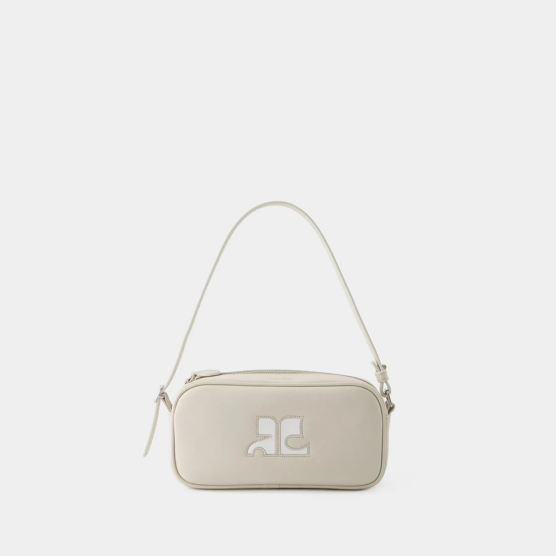 Courreges  Baguette Hobo Bag - Courreges - Leather - Mastic Grey