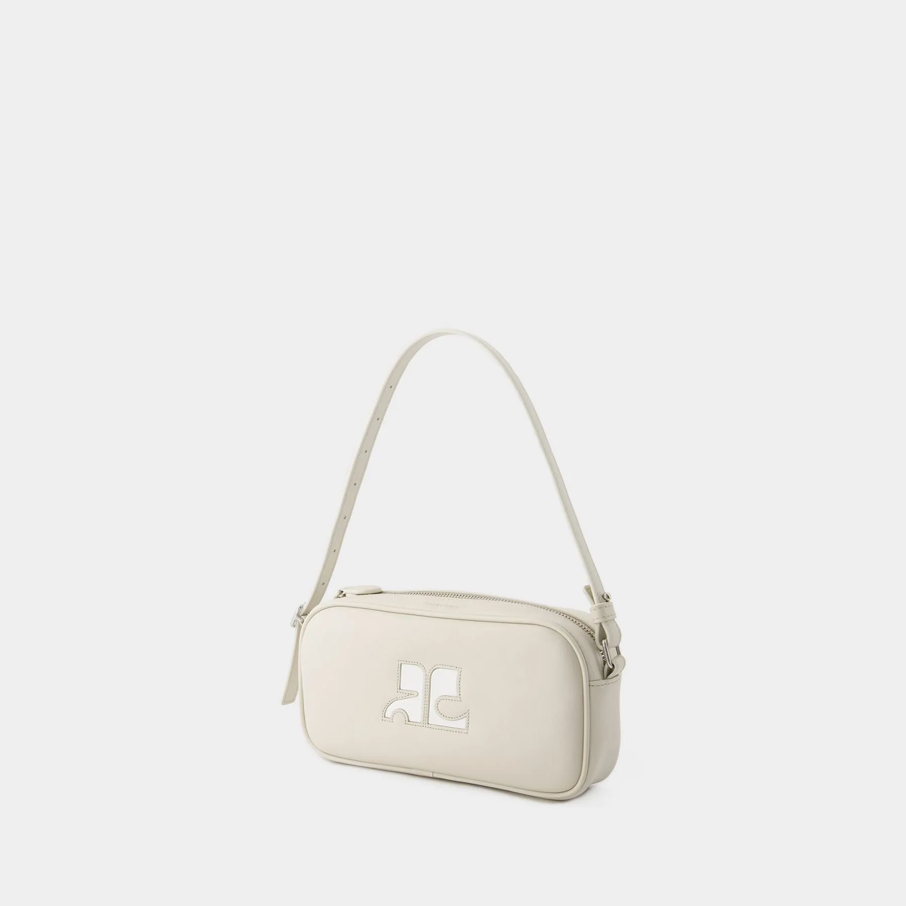 Courreges  Baguette Hobo Bag - Courreges - Leather - Mastic Grey