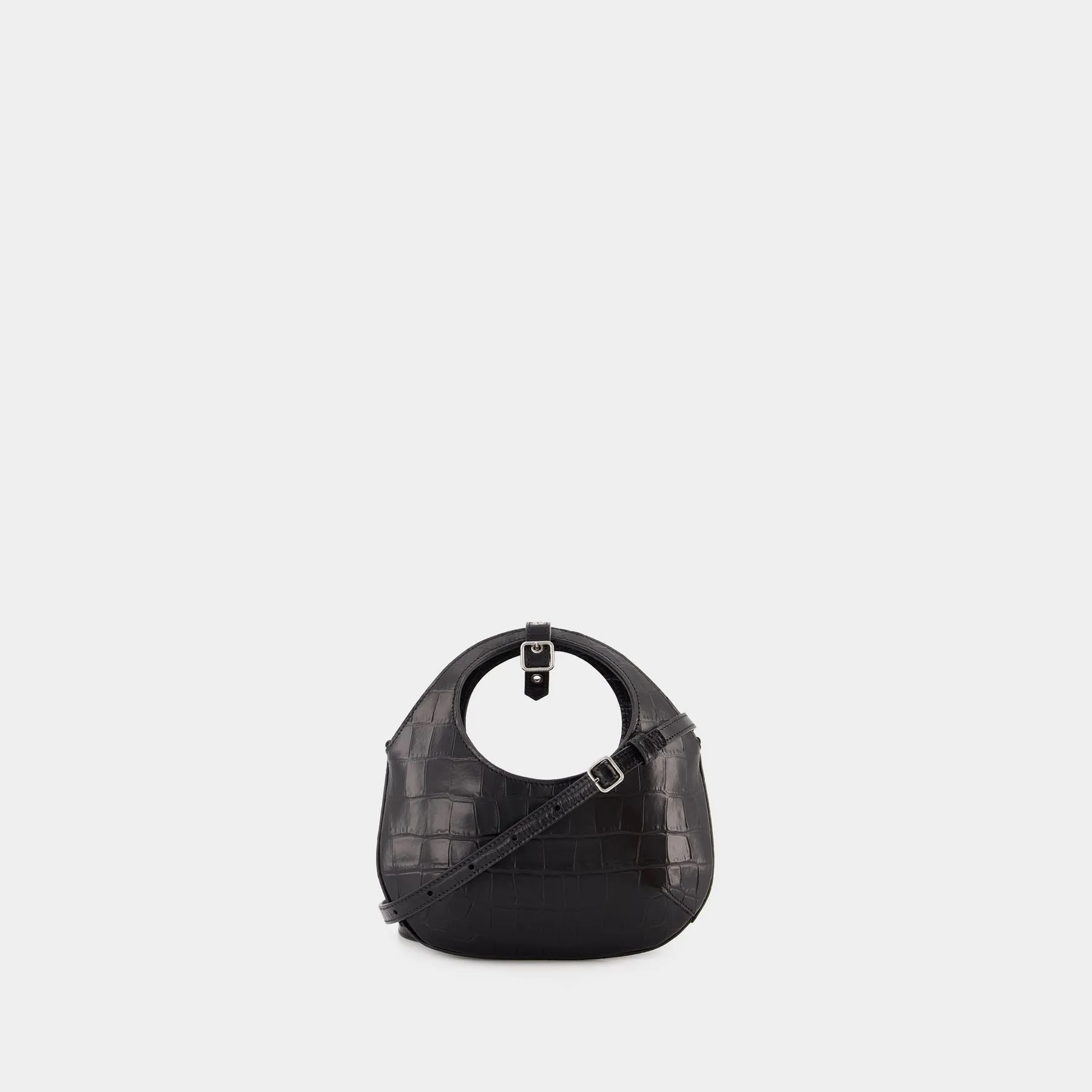 Courreges  Mini Holy Croco Bag - Courreges - Leather - Black