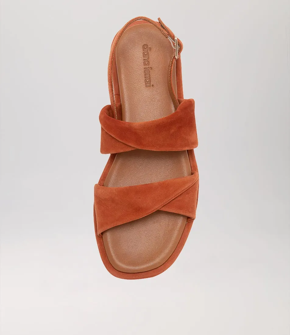 DIANA FERRARI Bloom Dusty Clay Suede Sandals