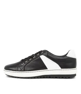 DIANA FERRARI Fun Black White Leather Sneakers