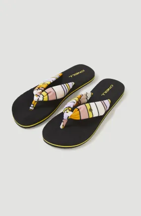 Ditsy Sun Bloom Sandals | Multi Stripe