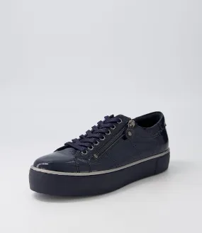 DJANGO & JULIETTE Froggy Navy Patent Leather Sneakers