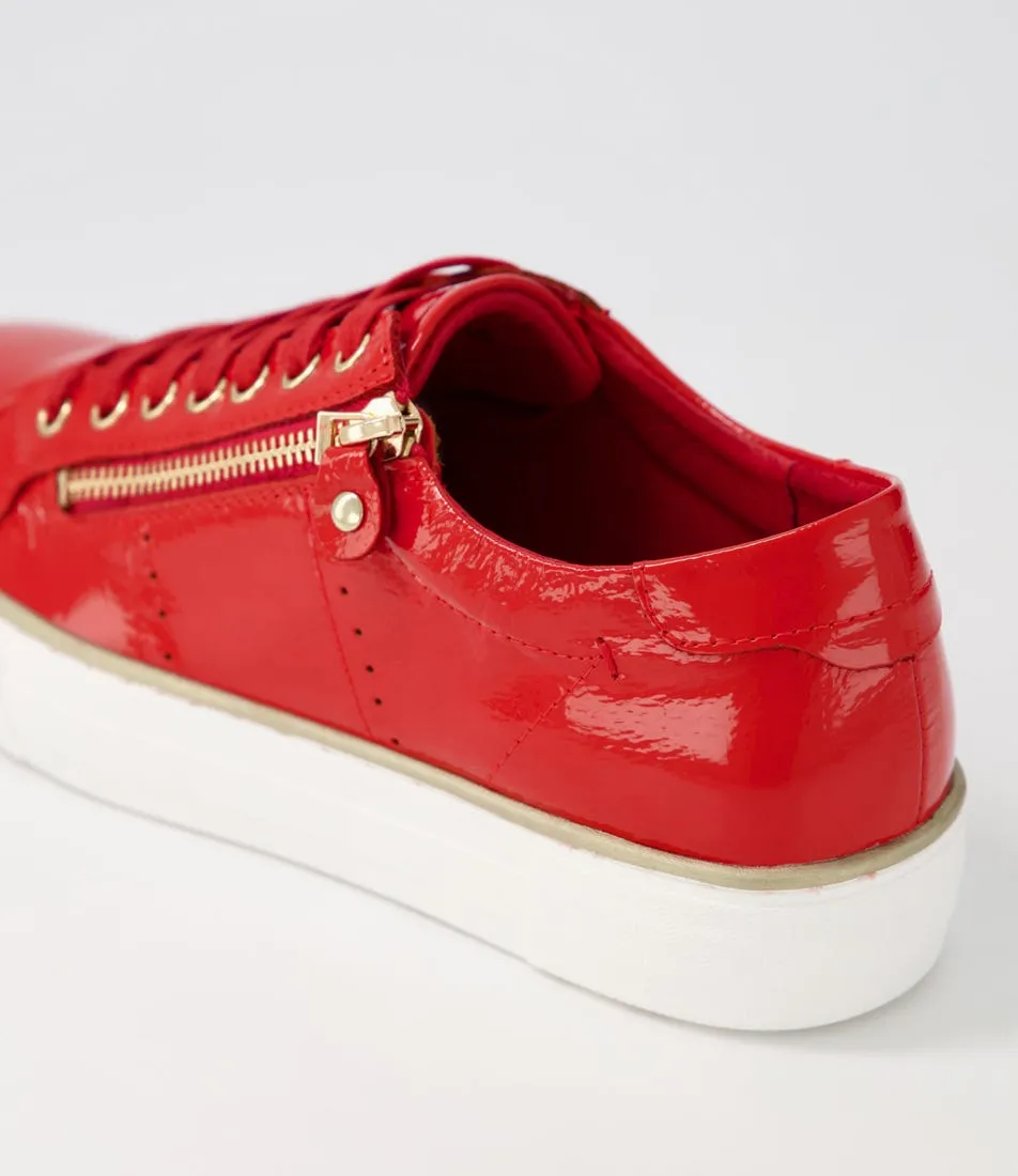 DJANGO & JULIETTE Froggy Red Patent Leather Sneakers