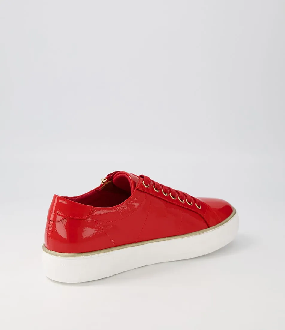 DJANGO & JULIETTE Froggy Red Patent Leather Sneakers