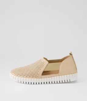 DJANGO & JULIETTE Habiki Camel White Leather Sneakers