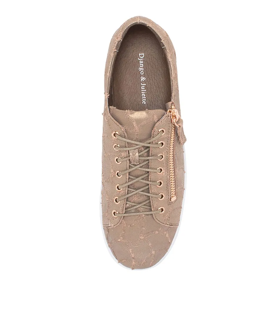 DJANGO & JULIETTE Laila Nutmeg Frill Leather Sneakers