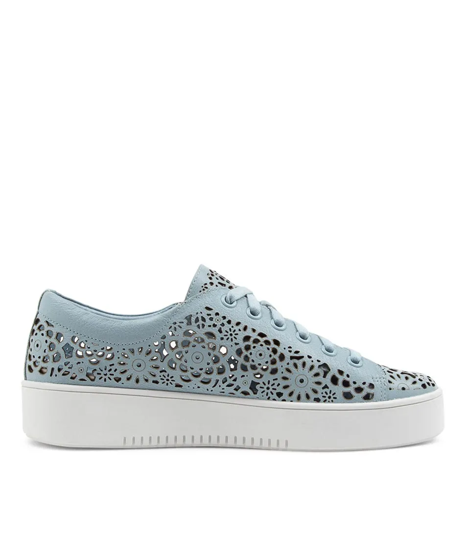 DJANGO & JULIETTE Leitha Denim Leather Sneakers Ws