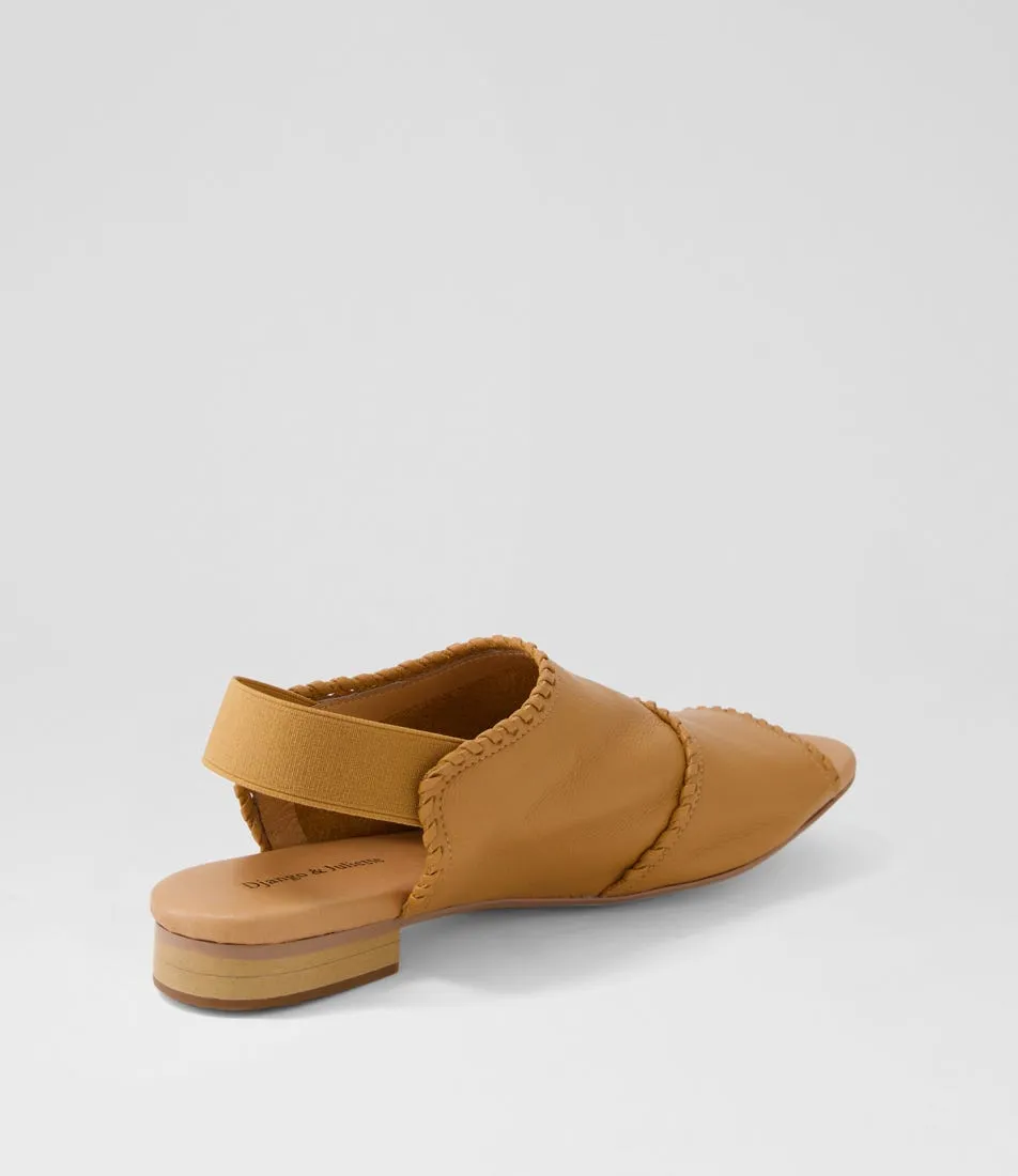 DJANGO & JULIETTE Pelham Dark Tan Leather Sandals