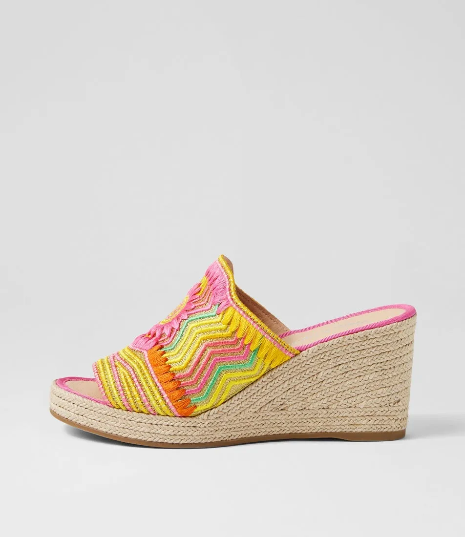 DJANGO & JULIETTE Pentos Fuchsia Multi Sandals