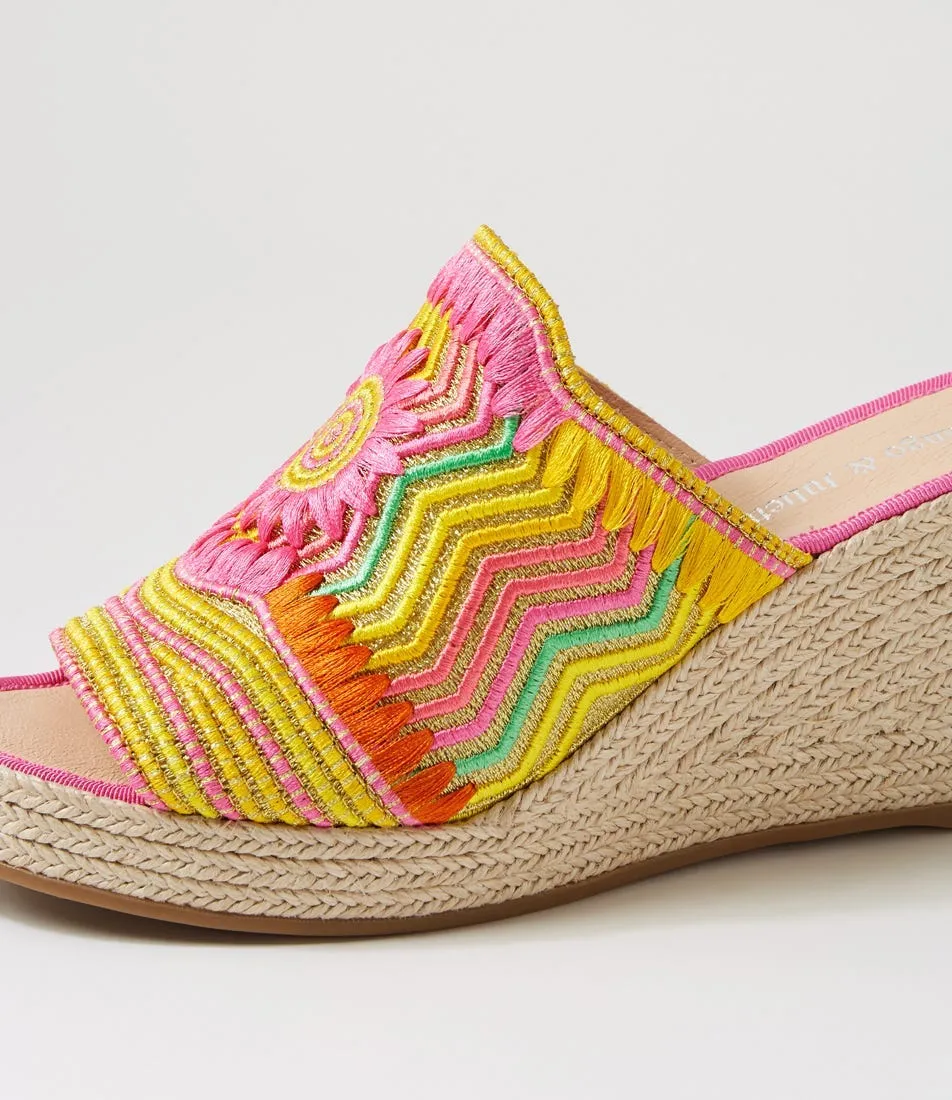 DJANGO & JULIETTE Pentos Fuchsia Multi Sandals