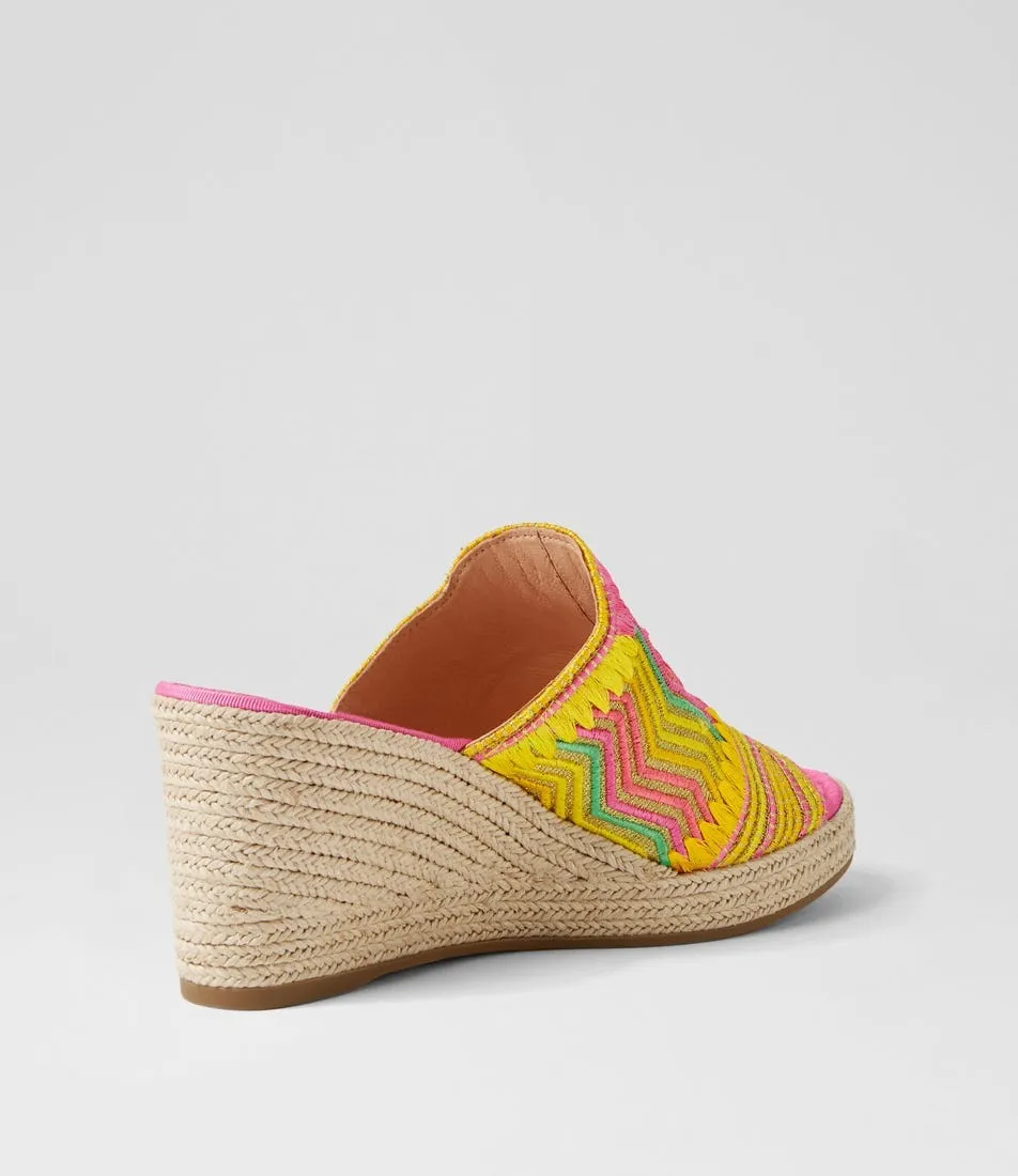 DJANGO & JULIETTE Pentos Fuchsia Multi Sandals