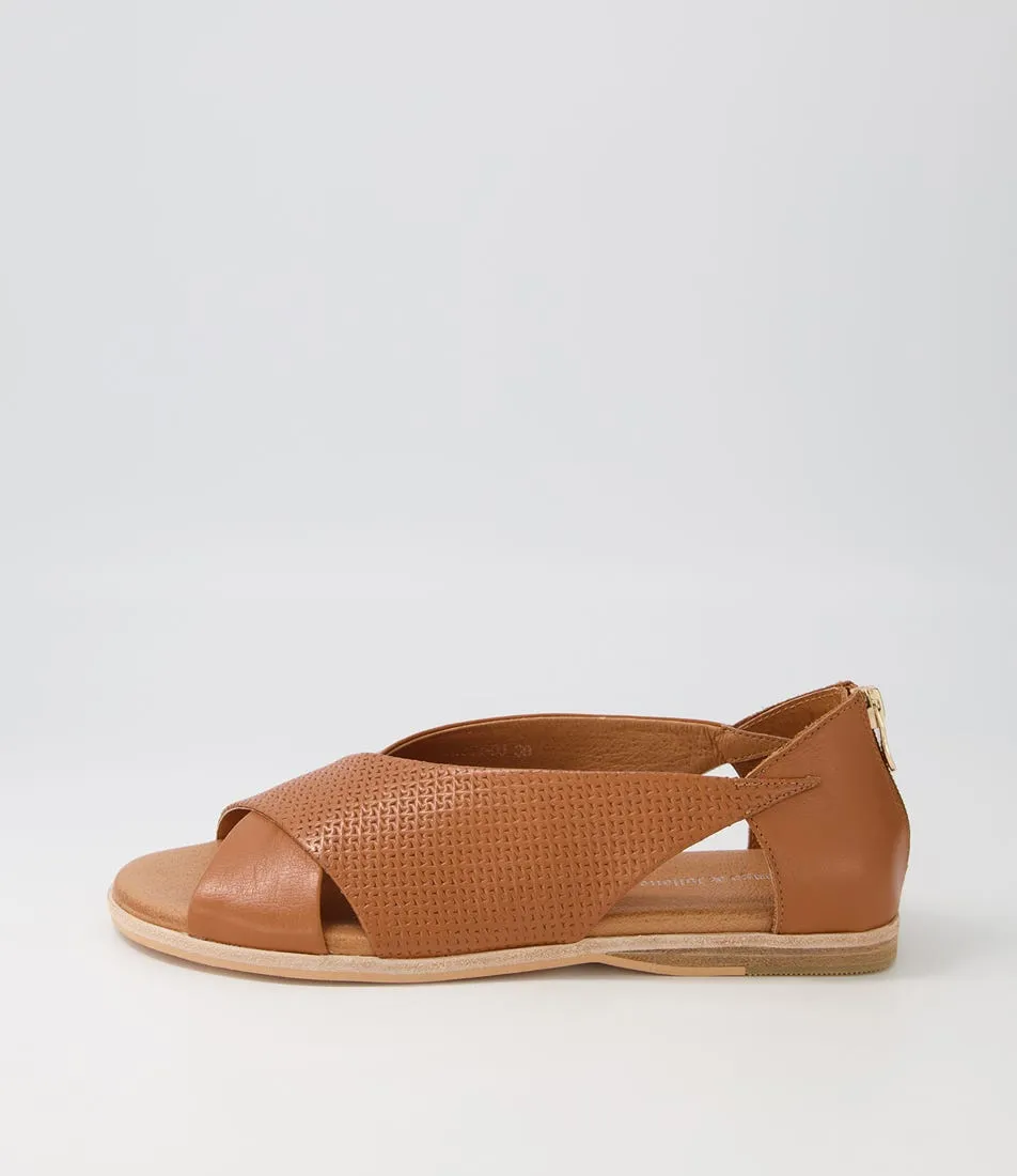 DJANGO & JULIETTE Tacti Scotch Print Leather Sandals