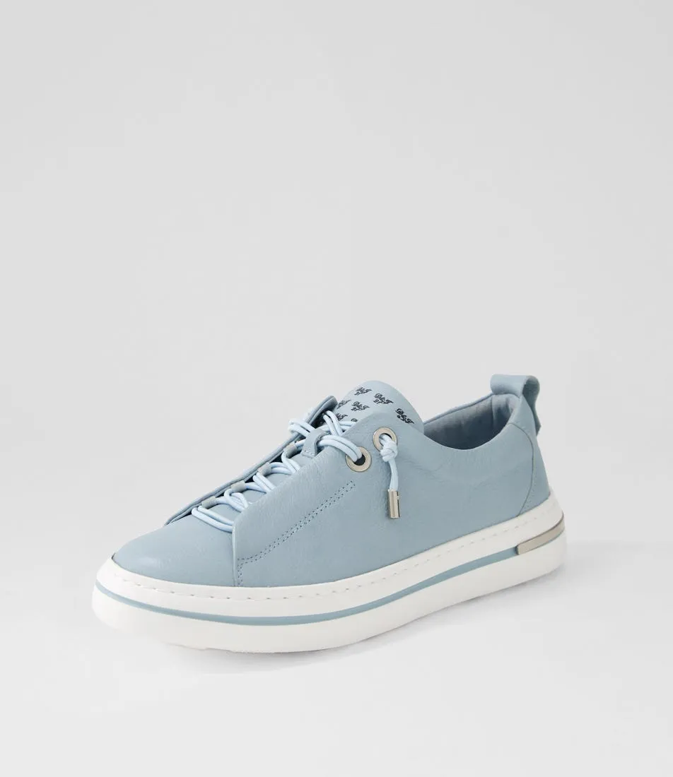 DJANGO & JULIETTE Wattel Denim White Leather Sneakers