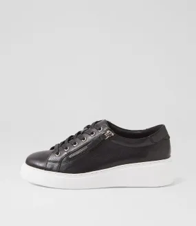 DJANGO & JULIETTE Yanji Black White Leather Sneakers