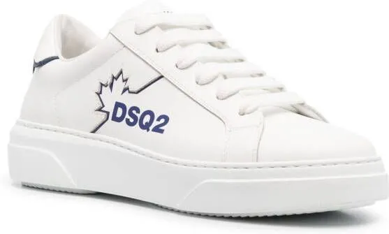 DSQUARED2 Bumper logo-print sneakers White