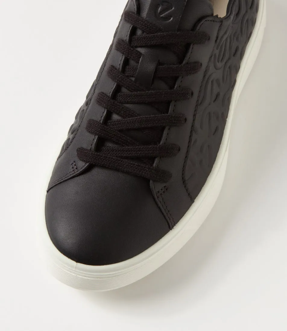 ECCO Street Tray W Black Leather Sneakers