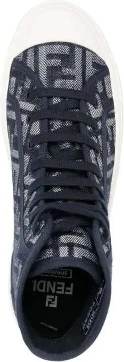 FENDI Domino monogram sneakers Blue