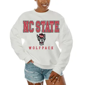 Gameday Couture  NC State Wolfpack Women's White Freestyle Fleece Pullover Sweatshirt