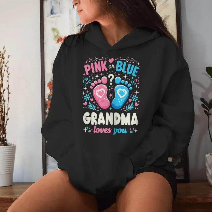 Gender Reveal Party Grandma Baby Announcement Women Hoodie