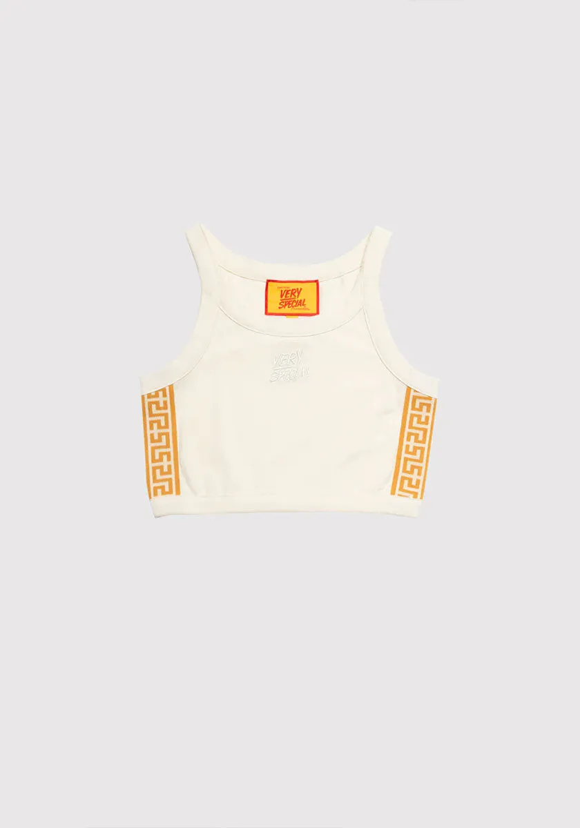 Geo Rib Tank - Cream